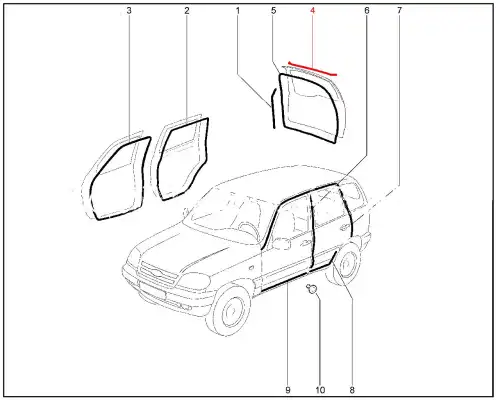 Ручка двери LADA 21230630713410