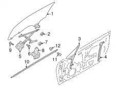 СТЕКЛО ДВЕРИ 61011CA011 SUBARU