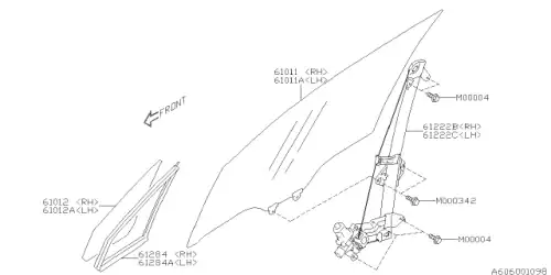 СТЕКЛО ДВЕРИ 61011SG210 SUBARU