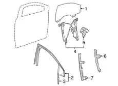 Стекло передней двери левое XT5 23121257 CADILLAC