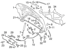 95B863238A Упор PORSCHE