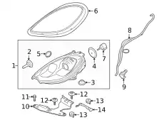 95B941452C кронштейн прав фары PORSCHE