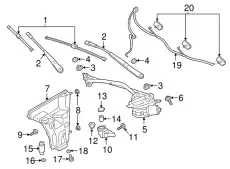ПОВОДОК СТЕКЛООЧИСТИТЕЛЯ 971955409 PORSCHE