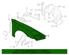 Крыло PORSCHE 982821021YGRV