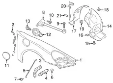 Крыло PORSCHE 982821022YGRV