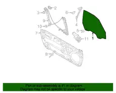 СТЕКЛО ДВЕРИ 99154251103 PORSCHE