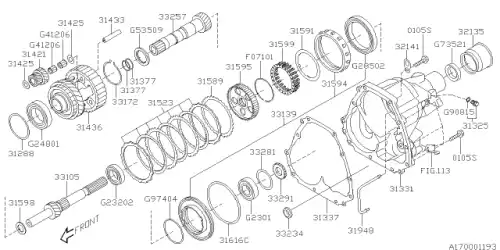 Вал КПП SUBARU 31433AA040