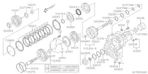 Шестерня КПП SUBARU 33127AA110