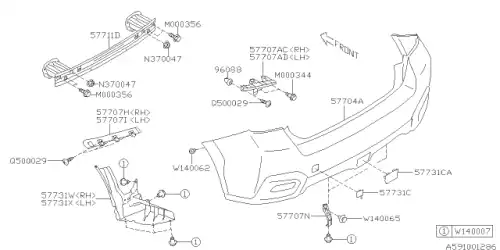 ЗАГЛУШКА БАМПЕРА 57731FG010U9 SUBARU
