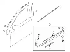 МОЛДИНГ ДВЕРИ 61186AL000 SUBARU