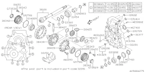 806910200 КОЛЬЦО УПЛОТНИТЕЛЬНОЕ SUBARU