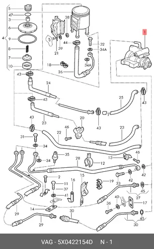 Насос масляный / VW Pointer 1.8 01> 5X0422154D VAG