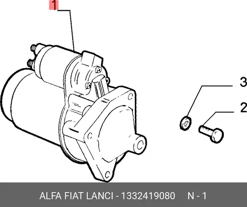 Стартер LANCIA 1332419080