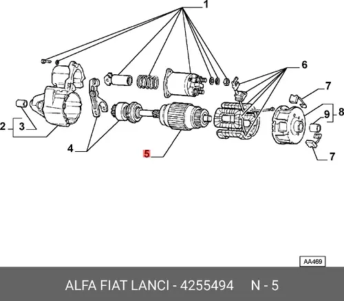 Якорь стартера 4255494 LANCIA