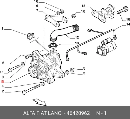 Генератор LANCIA 46420962