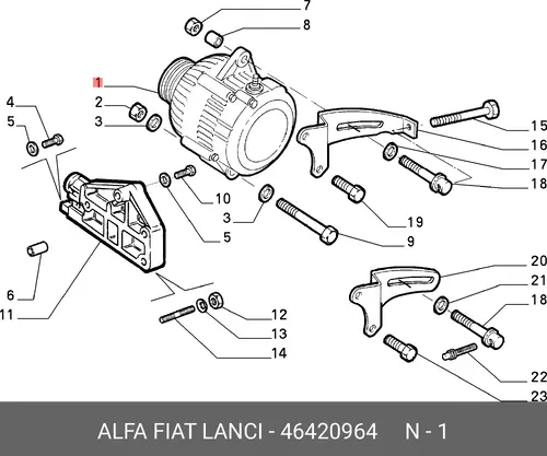 Генератор LANCIA 46420964