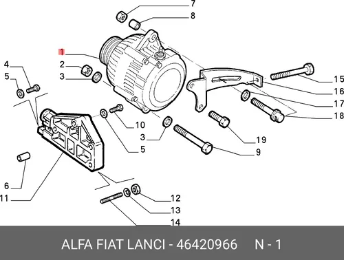 Генератор LANCIA 46420966