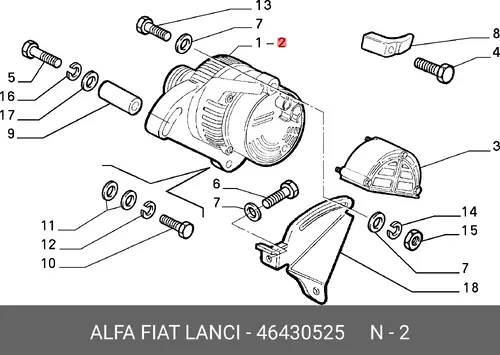 Генератор LANCIA 46430525