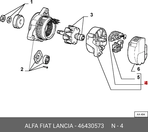 Генератор LANCIA 46430573