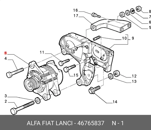 Генератор LANCIA 46765837