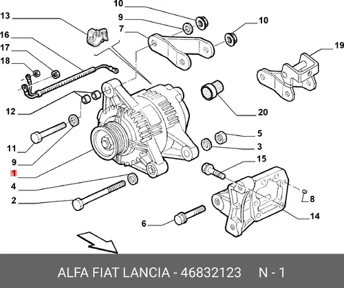 Генератор LANCIA 46832123