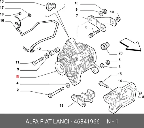 Генератор LANCIA 46841966