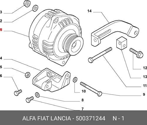 Генератор LANCIA 500371244