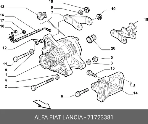 Генератор LANCIA 71723381
