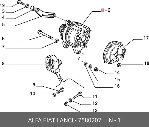 Генератор LANCIA 7580207