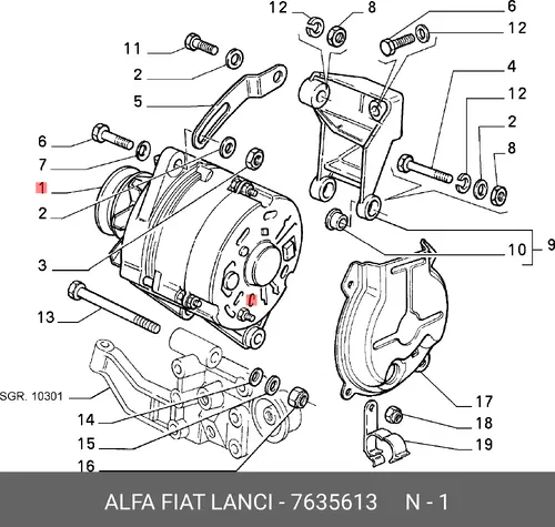 Генератор LANCIA 7635613