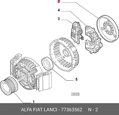 Генератор LANCIA 77363562