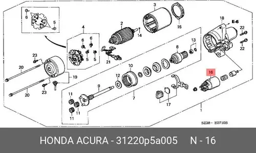 деталь 31220-P5A-005 HONDA