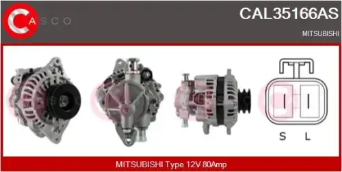 Генератор восстановленный CAL35166AS CASCO