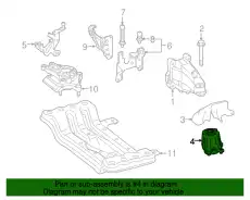 Подушка крепления двигателя MB 253 240 09 00