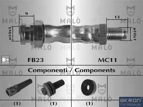 Brake Hose 80718 MALO