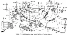 Рулевая рейка ACURA 53601TL1G01