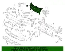 Решетка бампера PORSCHE 958505683409B9