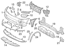 Решетка бампера PORSCHE 958505683409B9