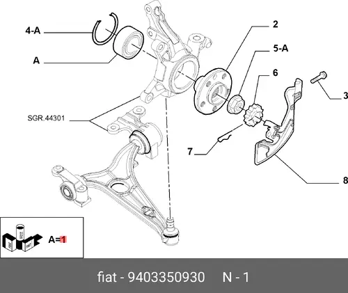подшипник ступичный 9403350930 FIAT