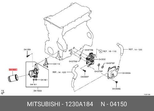 Фильтр масляный MITSUBISHI 1230A184