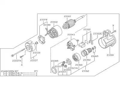 Стартер NISSAN 233004W010