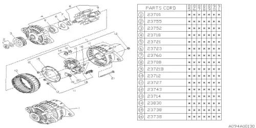 Шкив генератора 23752AA000 SUBARU