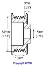 Шкив Toyota 2482265 WAI