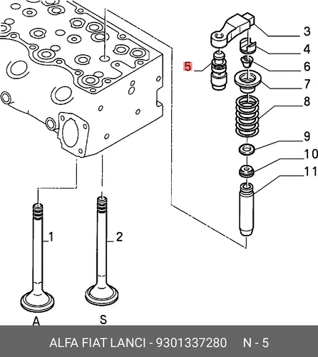 Гидрокомпенсатор LANCIA 9301337280