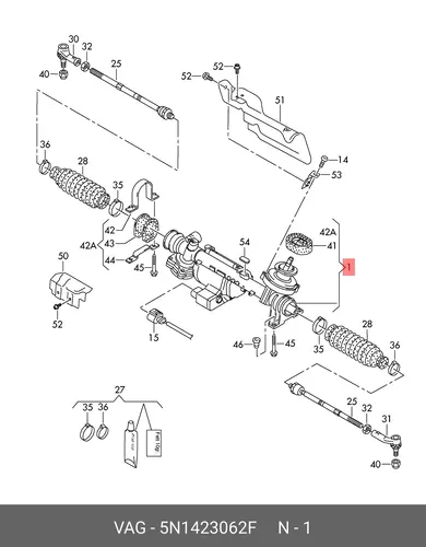 Рулевая рейка VAG 5N1423062F
