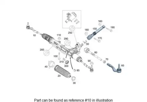 Рулевая рейка MB 2074602500