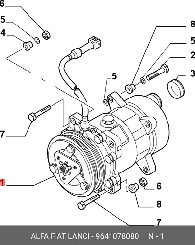 Клапан кондиционера ALFA ROMEO 9641078080