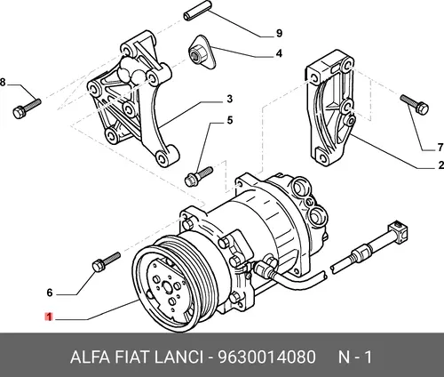 Клапан кондиционера ALFA ROMEO 9630014080
