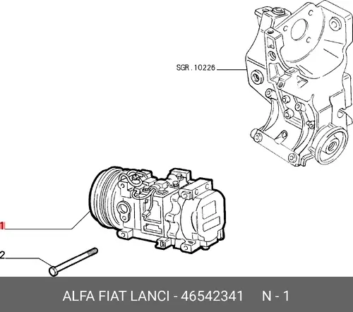 Клапан кондиционера ALFA ROMEO 46542341