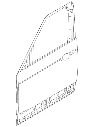 DOOR - FRONT - LESS HINGES LR080196 LAND ROVER